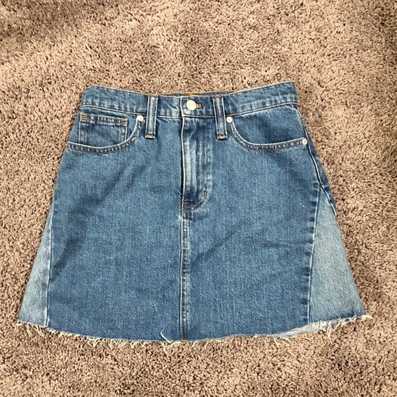 Madewell Rigid Denim A-Line Mini Skirt, size 25 - Picture 4 of 7